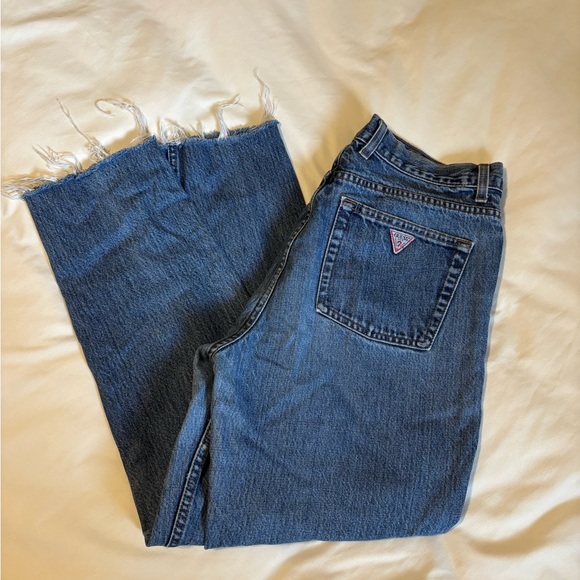 Guess Denim - Vintage Guess Women's Classic Blue Straight Leg Jeans